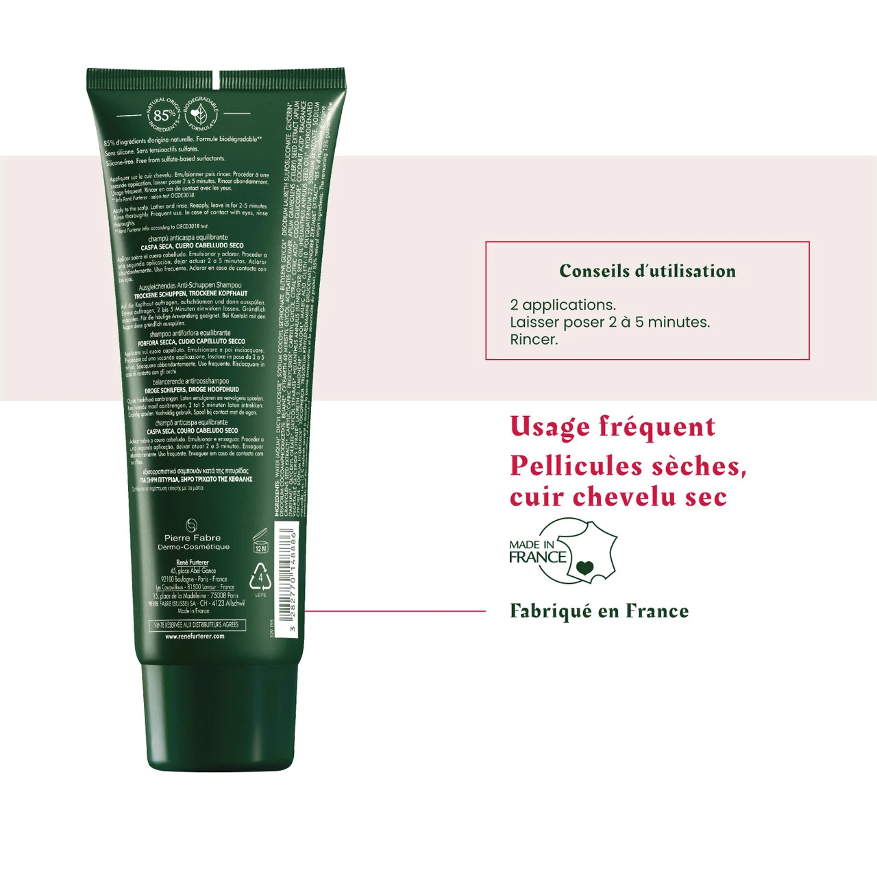 Shampoing Antipelliculaire Cheveux Secs Neopur René Furterer 250ml – Image 5